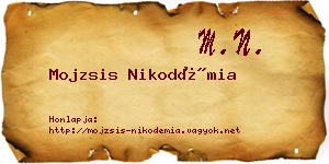 Mojzsis Nikodémia névjegykártya